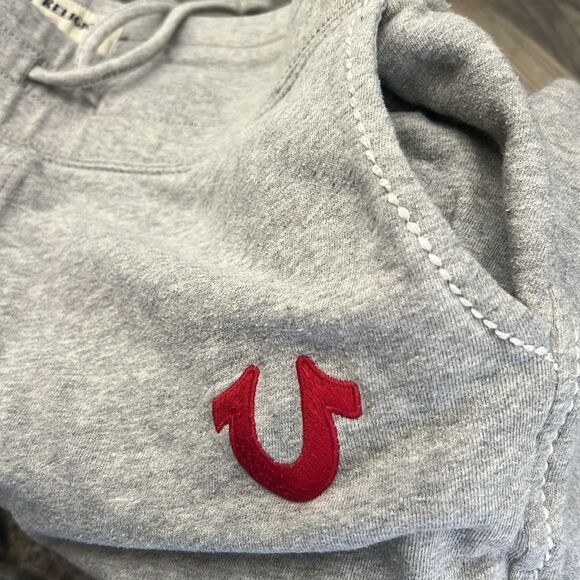 ๐ฅ๐ฅ TRUE RELIGION Designer Jogger Sweatpants Heather Gray Size Medium - PERFECT - Picture 8 of 10